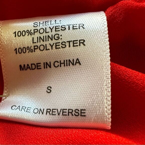 NEW YORK & COMPANY GABRIELLE UNION Women's Cut Out Mock Neck Blouse Red Small - Picture 14 of 16